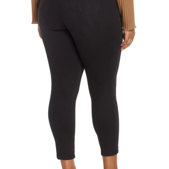Ysj Plus Size Embellished Skinny Ankle Jeans in Black, 18W, $99.50 - Picture 6 of 10